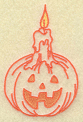 Embroidery Design: Pumpkin with candle 2.34w X 3.51h