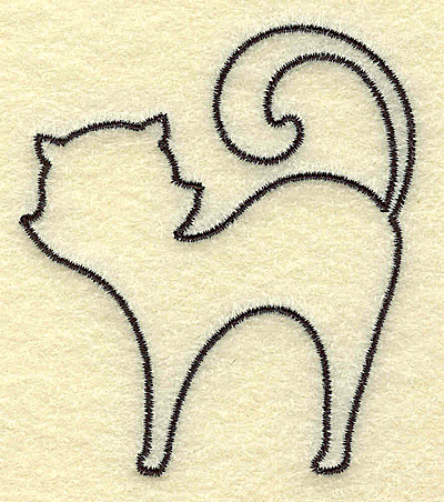 Embroidery Design: Black cat 2.67w X 3.02h