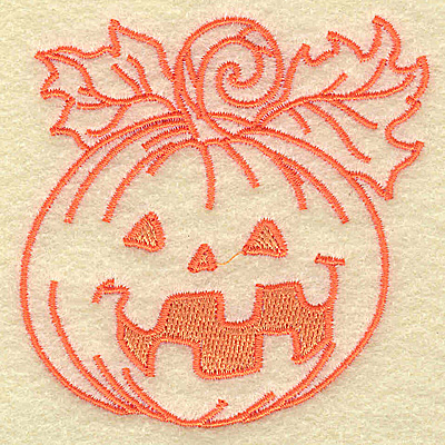 Embroidery Design: Jack-o-lantern happy face 2.92w X 3.03h
