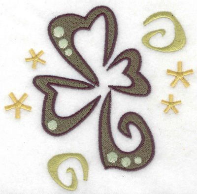 Embroidery Design: St. Patrick's day shamrock large 4.92w X 4.84h