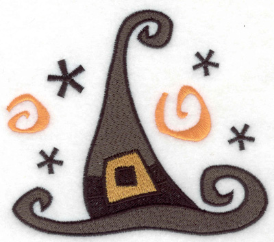 Embroidery Design: Halloween witch's hat large 4.92w X 4.33h