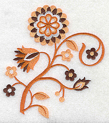 Embroidery Design: Flower A large 4.46w X 4.95h