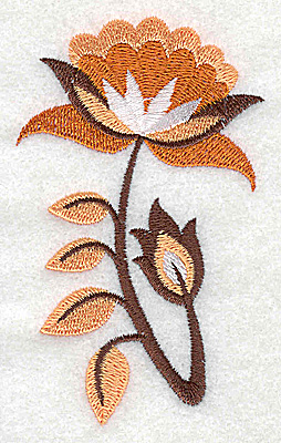 Embroidery Design: Flower B partial 2.35w X 3.86h