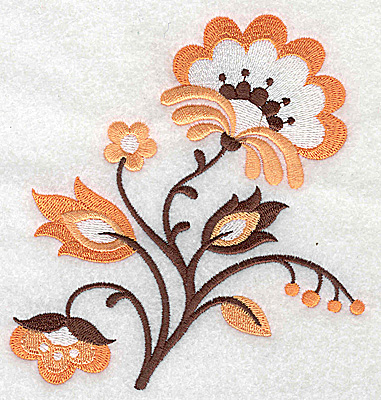 Embroidery Design: Flower D large 4.77w X 4.98h