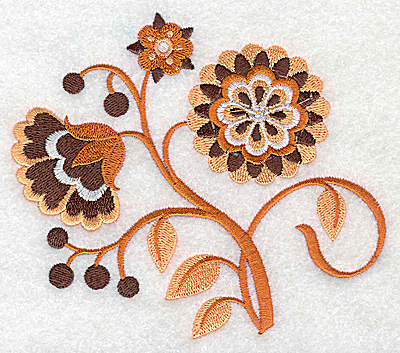 Embroidery Design: Flower H large 4.95w X 4.33h