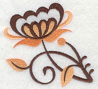 Embroidery Design: Flower I partial 3.51w X 3.29h