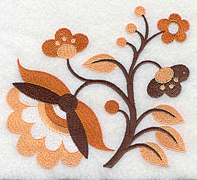 Embroidery Design: Flower J large 4.95w X 4.48h