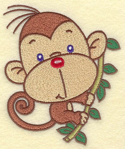 Embroidery Design: Monkey medium 4.21w X 4.99h