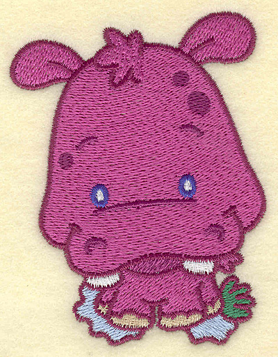 Embroidery Design: Hippo small 2.99w X 3.88h