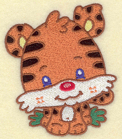 Embroidery Design: Tiger small 3.28w X 3.85h