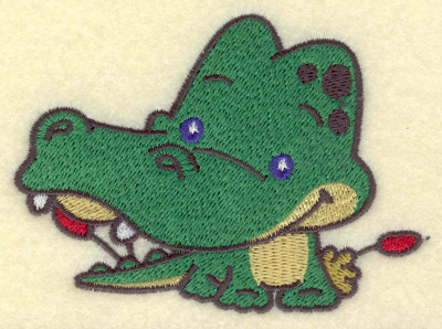 Embroidery Design: Crocodile small3.89w X 2.86h