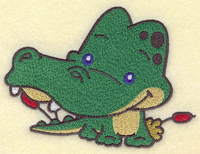 Embroidery Design: Crocodile medium 4.97w X 3.66h