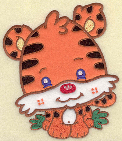 Embroidery Design: Tiger large 3 appliques 5.94w X 6.95h