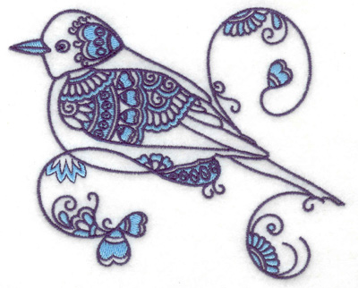 Embroidery Design: Bird A large 4.97w X 4.39h