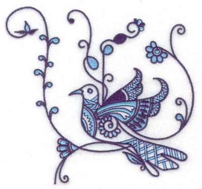 Embroidery Design: Bird H large 4.98w X 4.66h