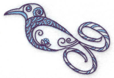 Embroidery Design: Bird J 3.89w X 2.56h
