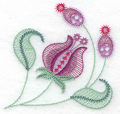 Embroidery Design: Floral F 3.82w X 3.69h