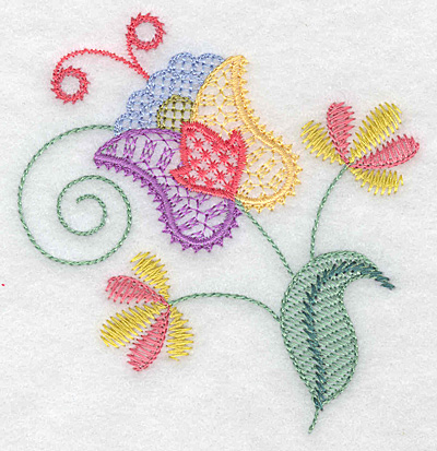 Embroidery Design: Floral L 3.67w X 3.86h