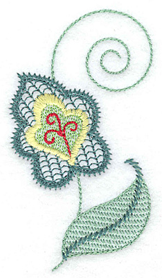 Embroidery Design: Leaf design A 2.17w X 3.88h