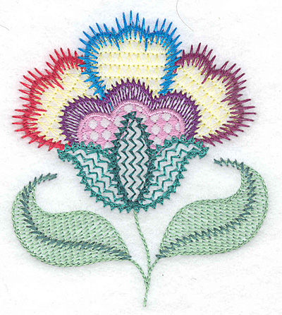 Embroidery Design: Floral Z 3.29w X 3.82h