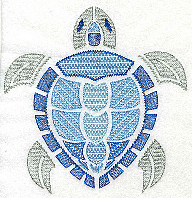 Embroidery Design: Sea Turtle A large 6.73w X 6.92h