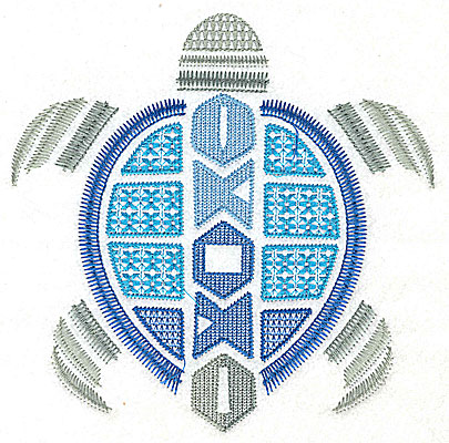 Embroidery Design: Sea Turtle H large 6.91w X 6.89h