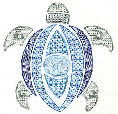Embroidery Design: Sea Turtle J large  6.92w X 6.92h
