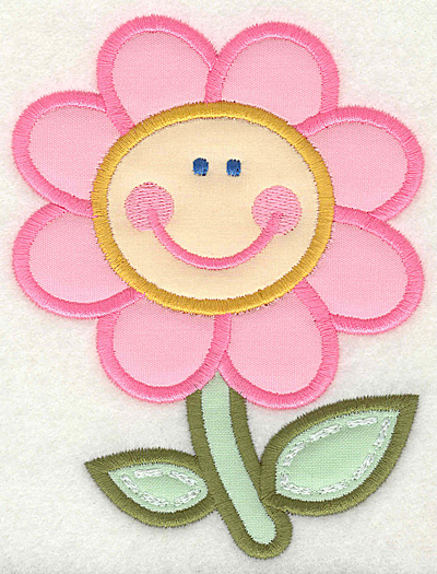 Embroidery Design: Happy Flower 3.75w X 4.93h