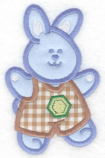 Embroidery Design: Bunny boy double applique large3.21w X 5.00h