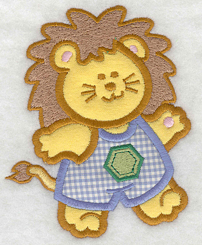 Embroidery Design: Lion double applique small4.11w X 5.00h