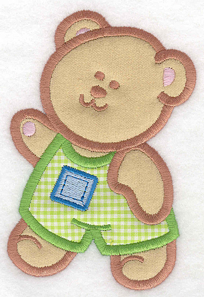 Embroidery Design: Teddy Bear boy double applique large3.36w X 5.00h