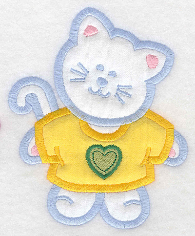 Embroidery Design: Kitten double applique large4.09w X 5.00h