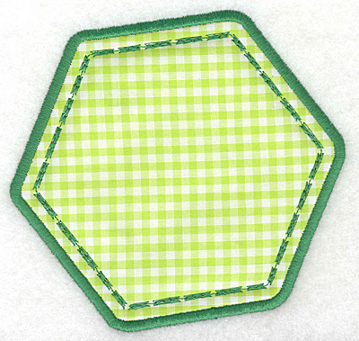 Embroidery Design: Hexagon applique large5.23w X 5.00h