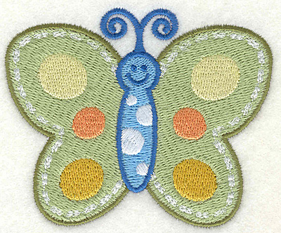 Embroidery Design: Butterfly  3.43" x 2.81"
