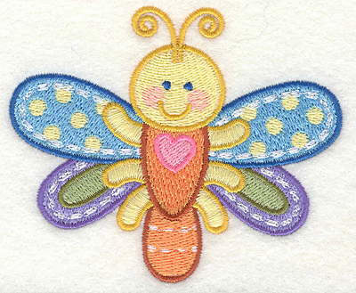 Embroidery Design: Dragon Fly  3.87" x 3.18"