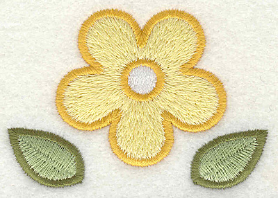 Embroidery Design: Yellow Flower  2.93" x 2.06"
