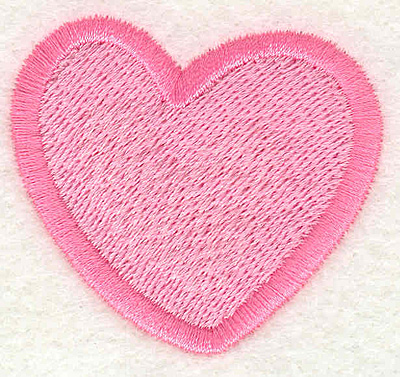 Embroidery Design: Pink Heart  1.87" x 1.75"