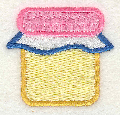 Embroidery Design: Yellow and Pink Jar  1.93" x 1.81"