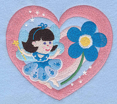 Embroidery Design: Fairy in heart4.34" x 5.00"