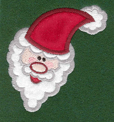 Embroidery Design: Santa head applique2.88w X 3.02h