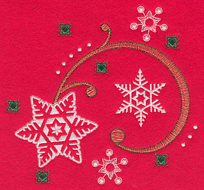 Embroidery Design: Snowflake swirl A large 6.49w X 6.15h