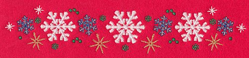 Embroidery Design: Snowflake border C large 9.70w X 1.99h