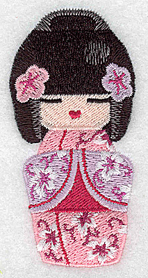 Embroidery Design: Kokeshi Doll 1 1.68w X 3.49h