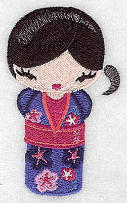 Embroidery Design: Kokeshi Doll 2 2.09w X 3.48h