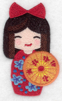 Embroidery Design: Kokeshi Doll 4 2.10w X 3.51h