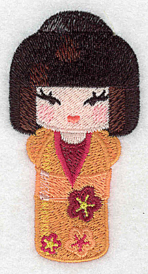 Embroidery Design: Kokeshi Doll 5 1.81w X 3.49h