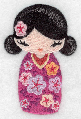 Embroidery Design: Kokeshi Doll 8 2.36w X 3.50h