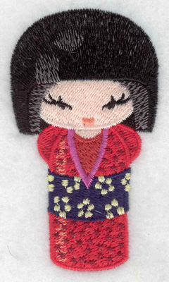 Embroidery Design: Kokeshi Doll 9 1.97w X 3.49h