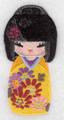 Embroidery Design: Kokeshi Doll 10 1.67w X 3.50h