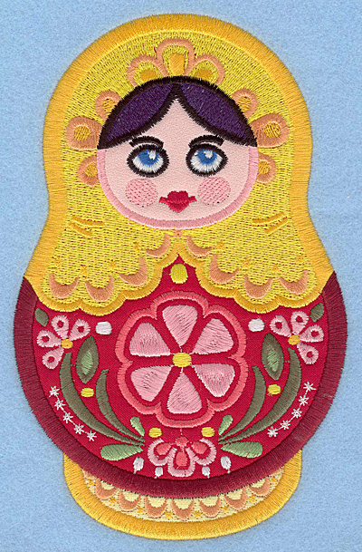 Embroidery Design: Matryoshka Doll A Appliques large4.47w X 7.00h